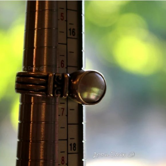 ANTIQUE Pearl Ring | Designer | June Birthstone | Rare Ring | Sterling Silver - Picture 4 of 5